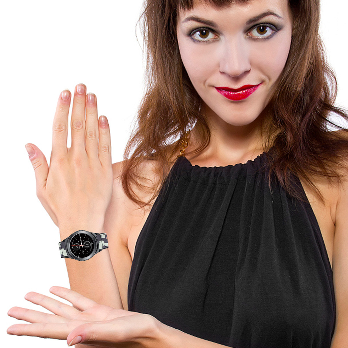 Smartwatch Premium Watches For Women - حزام ساعة 22 مم بتصميم مموه