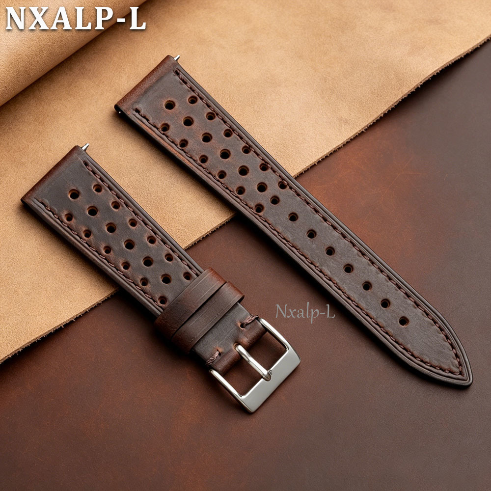 Omega Watches Smartwatch - حزام ساعة من جلد البقر بتصميم