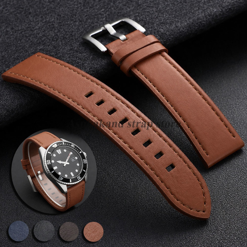 Omega Watches Smartwatch - حزام ساعة جلدي بخياطة متينة، مناسب