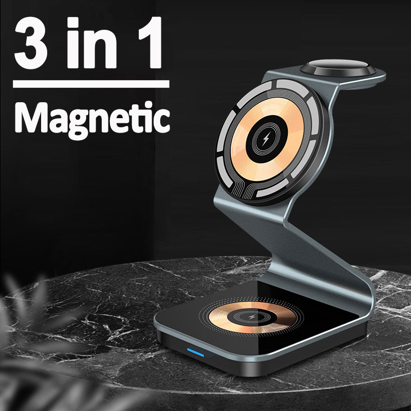 Smartwatch Watches Compatible With Iphone - حامل شاحن لاسلكي مغناطيسي شفاف 3