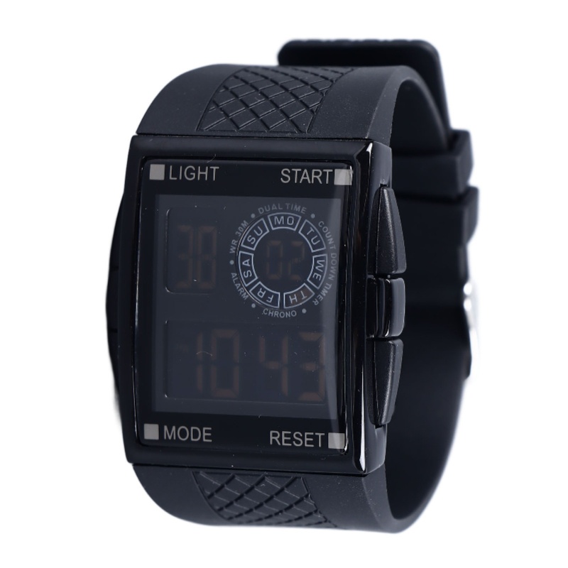Leather Watch Strap - ساعة رياضية رقمية مقاومة للماء، ساعة