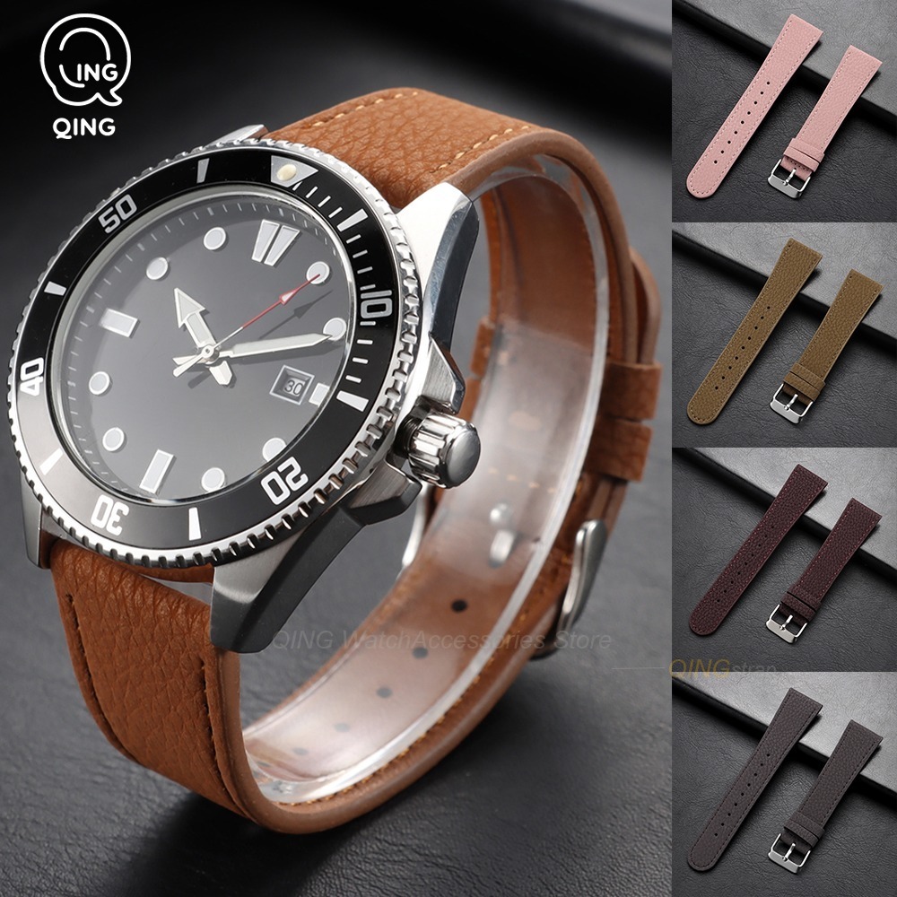 Omega Watches Smartwatch - حزام ساعة من جلد البقر للرجال