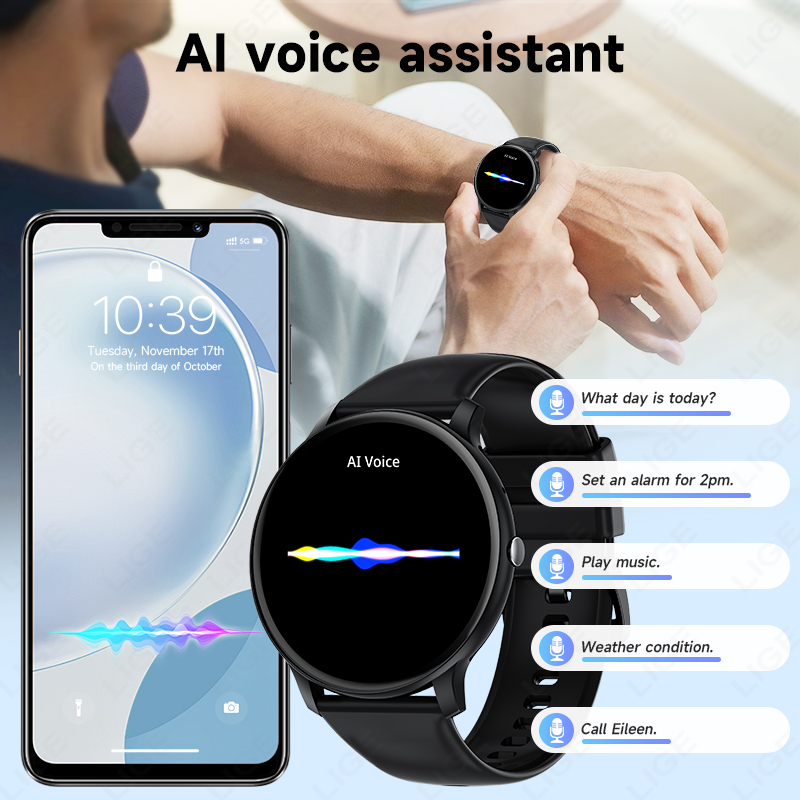 LIGE بلوتوث دعوة النساء ساعة ذ - مراجعة Smartwatch Latest Watches For Women وسعره