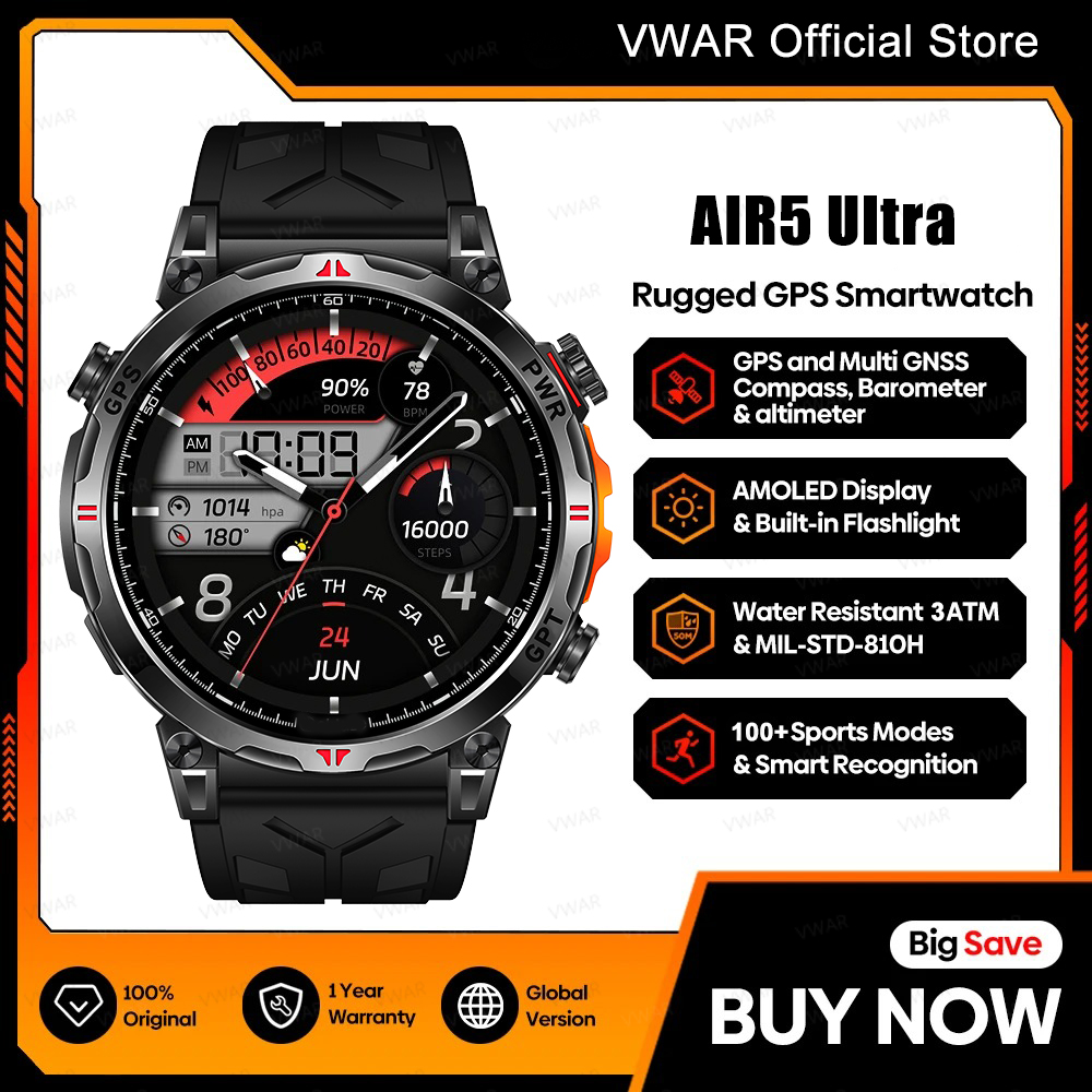 2025 جديد VWAR GPS Smartwatch  - مراجعة Watch Vs Smartwatch وسعره