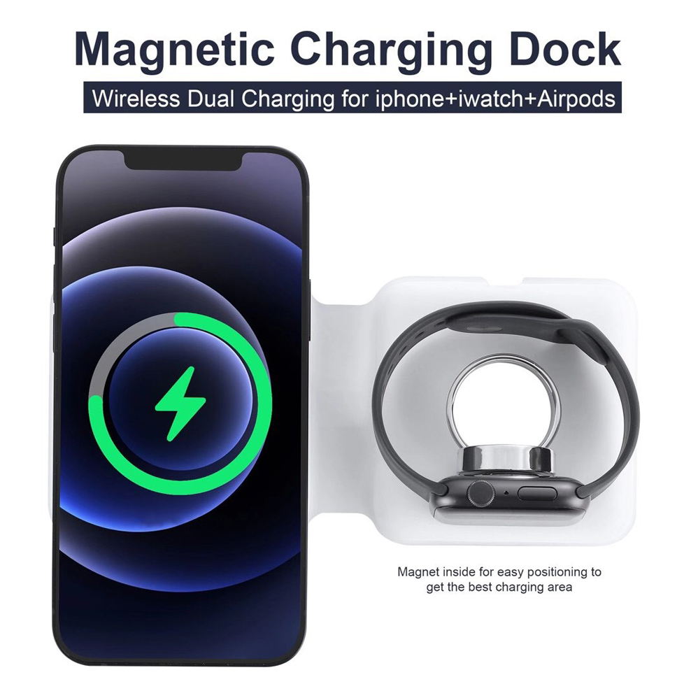 2IN1 Magsafe Duo المغناطيسي شا - مراجعة Watch Watch Xs وسعره