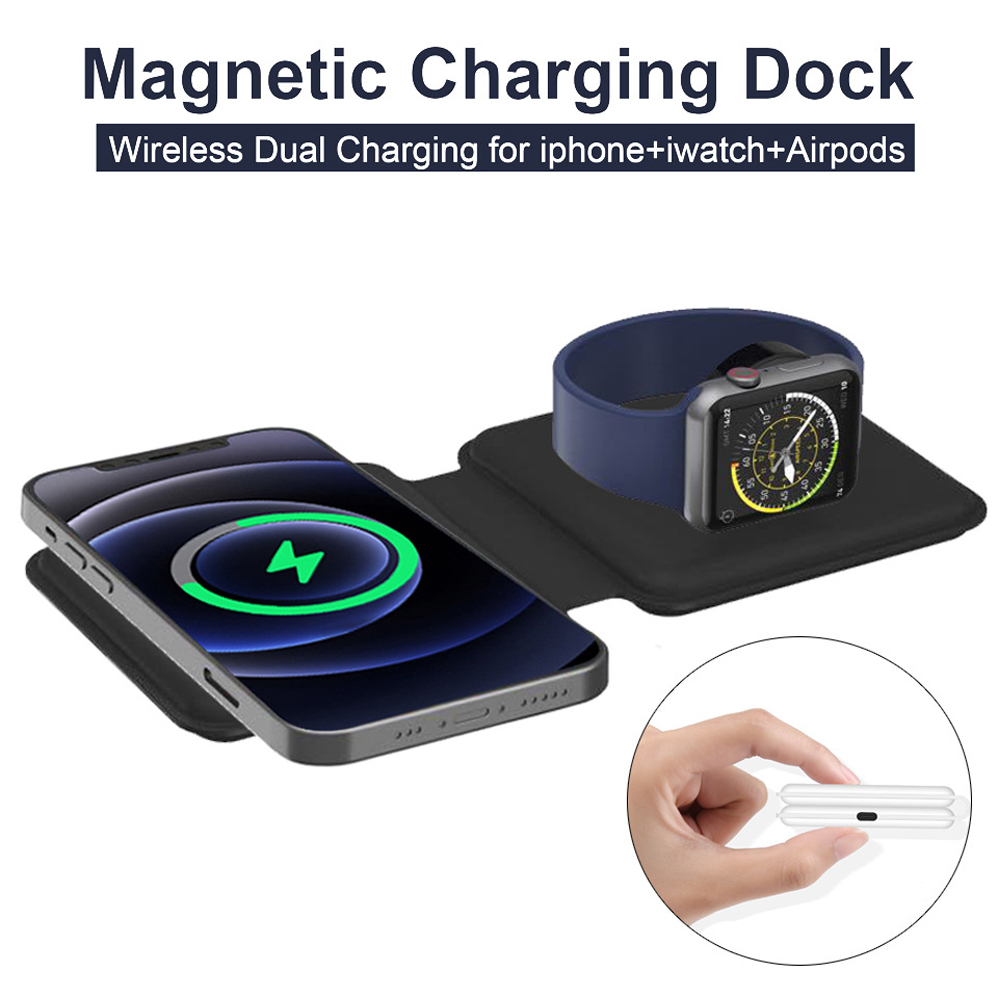 2IN1 Magsafe Duo المغناطيسي شا - مراجعة Watch Watch Xs وسعره