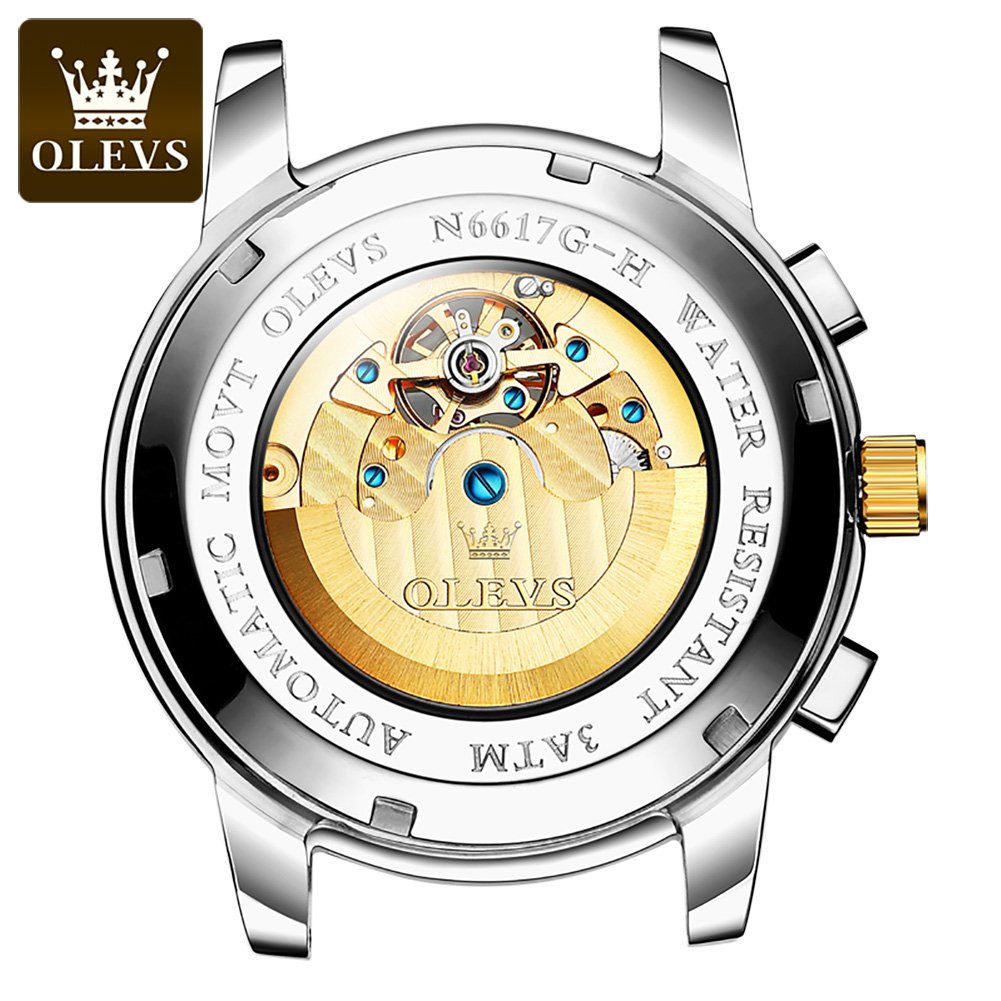 OLEVS 6617 ساعة ميكانيكية كلاس - مراجعة Leather Watch Strap وسعره