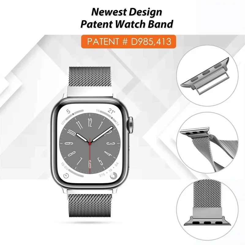 حلقة ميلانية للساعة ، ألترا-2  - مراجعة Smartwatch Iphone Watches For Women وسعره