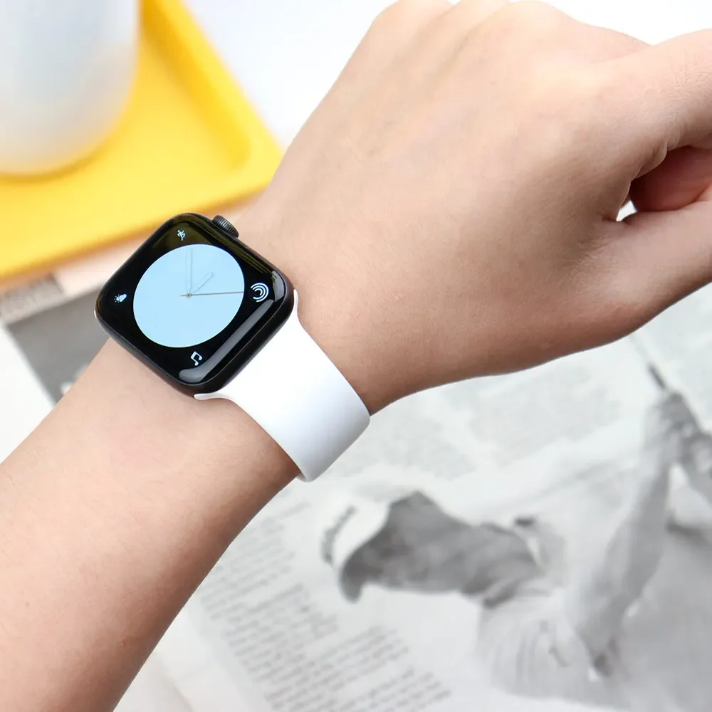 سوار سيليكون لساعة أبل ، سوار  - مراجعة Smartwatch Iphone Watches For Women وسعره