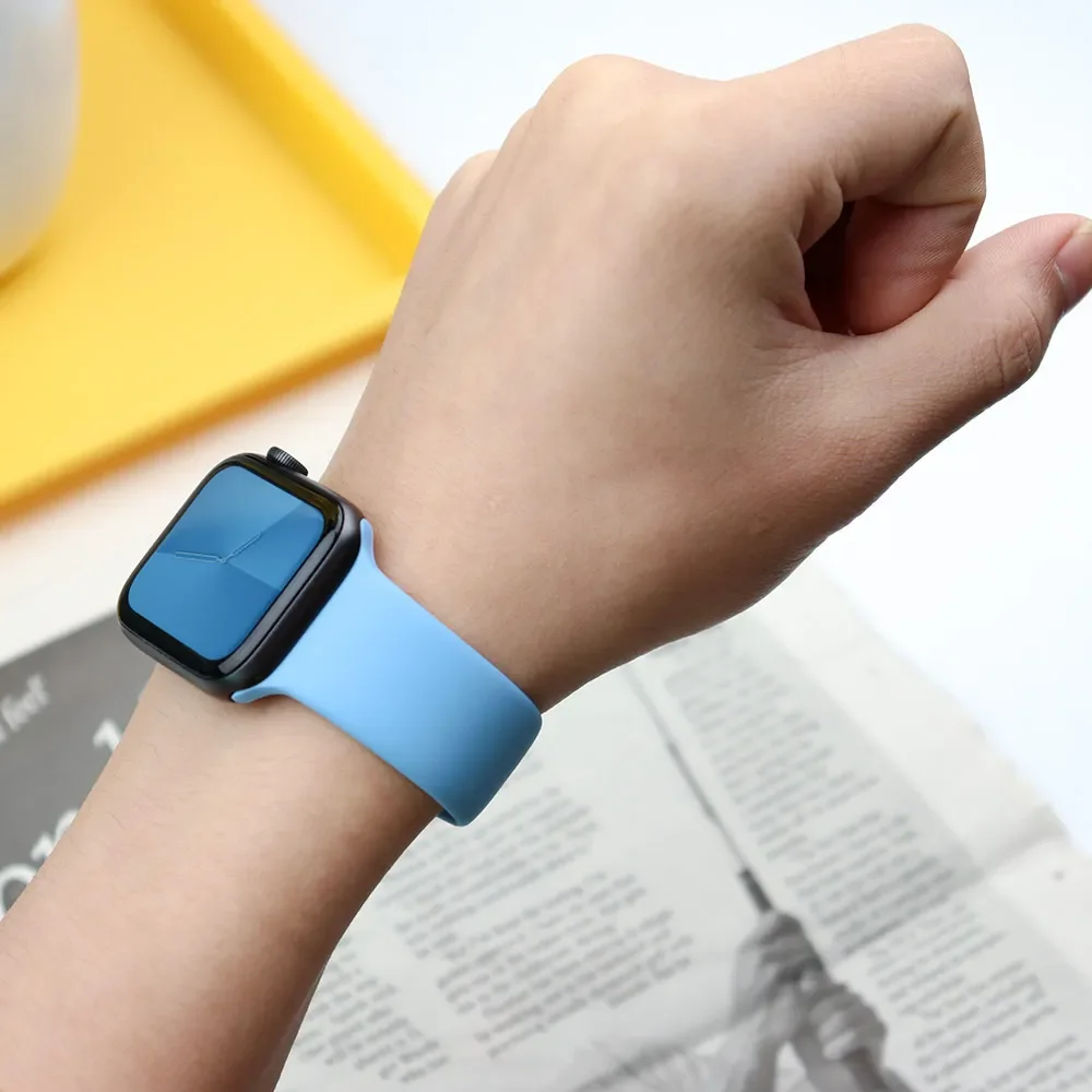 سوار سيليكون لساعة أبل ، سوار  - مراجعة Smartwatch Iphone Watches For Women وسعره