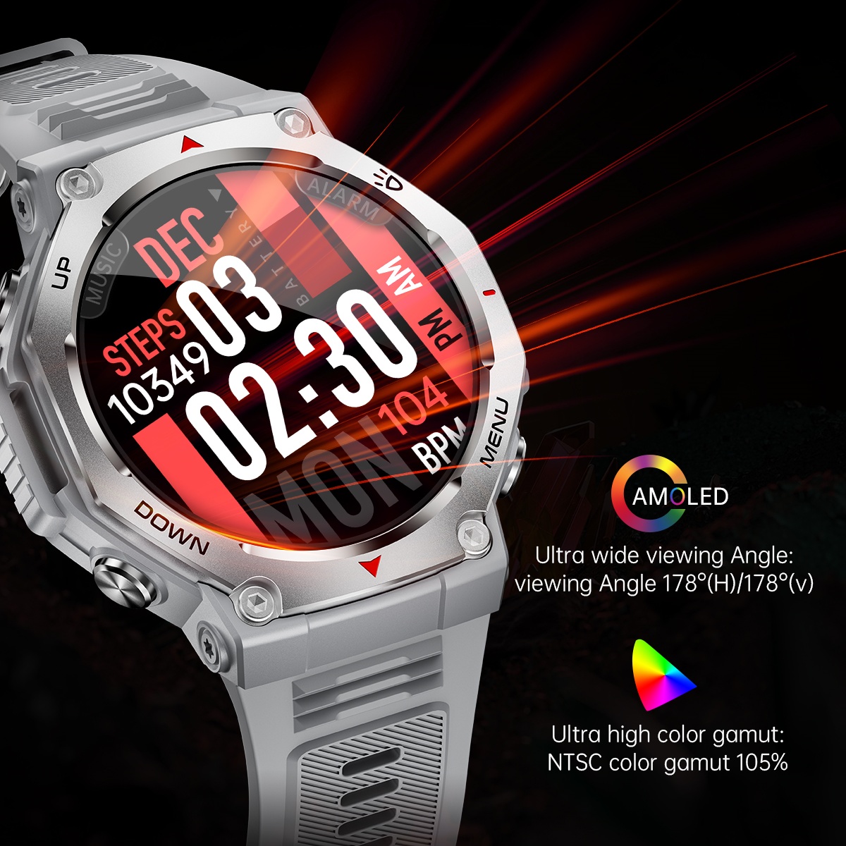 لنظام أندرويد IOS جديد AMOLED  - مراجعة Watch Vs Smartwatch وسعره