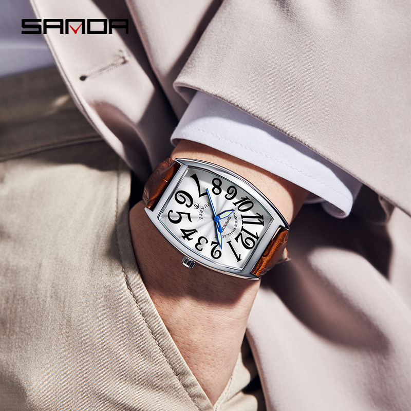 ساعة رجالية كوارتز جديدة من SA - مراجعة Leather Watch Strap وسعره