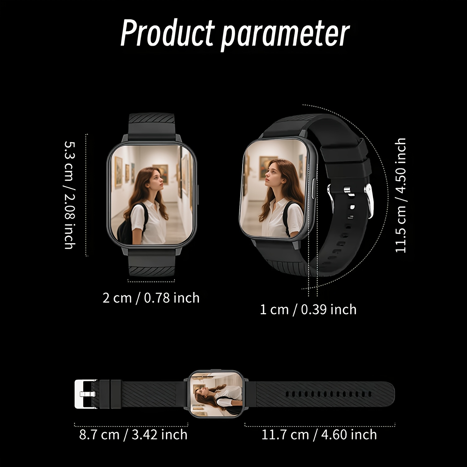 ساعة ذكية رياضية، شاشة لمس كام - مراجعة Smartwatch Iphone Watches For Women وسعره