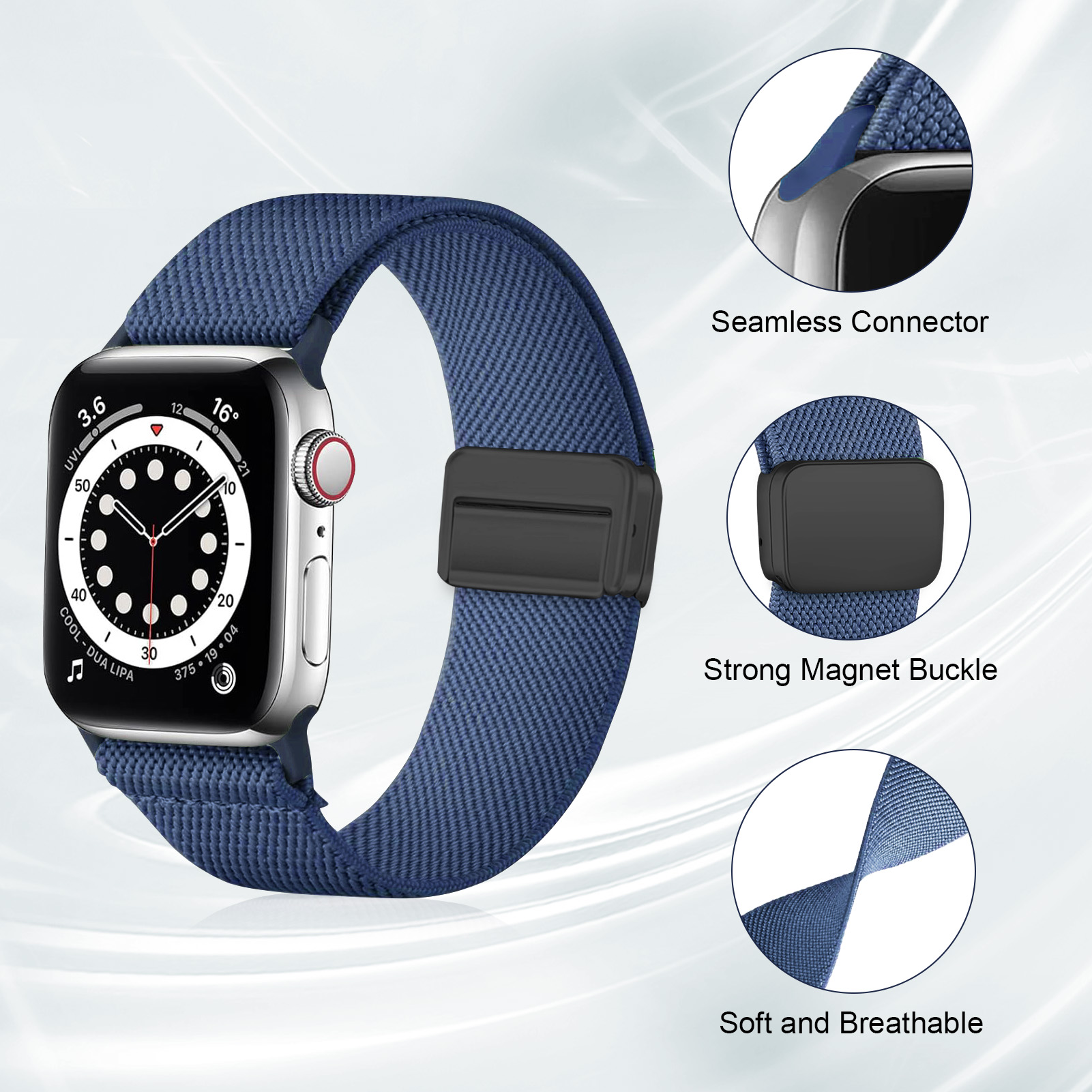 حزام مغناطيسي لساعة أبل ، رباط - مراجعة Smartwatch Iphone Watches For Women وسعره
