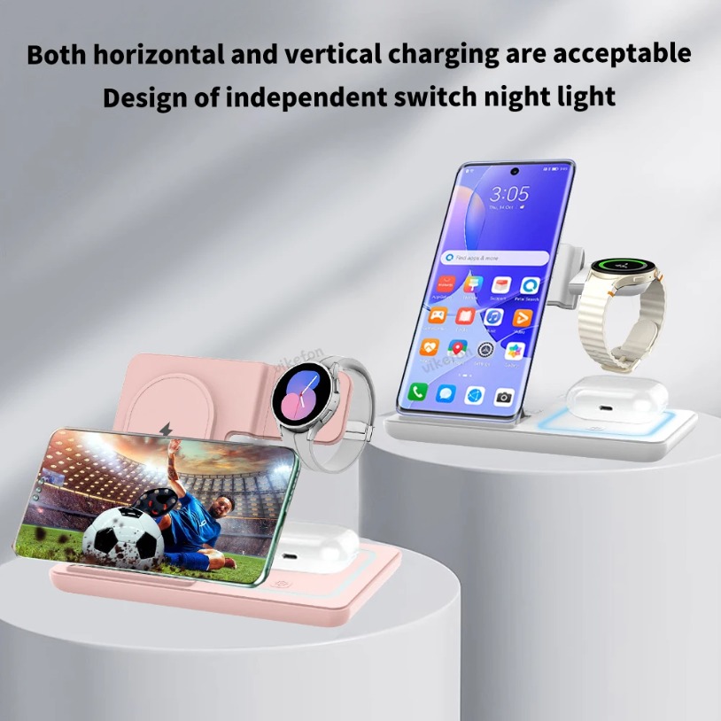 3 في 1 شاحن لاسلكي قابل للطي ح - مراجعة Smartwatch Watches Compatible With Iphone وسعره