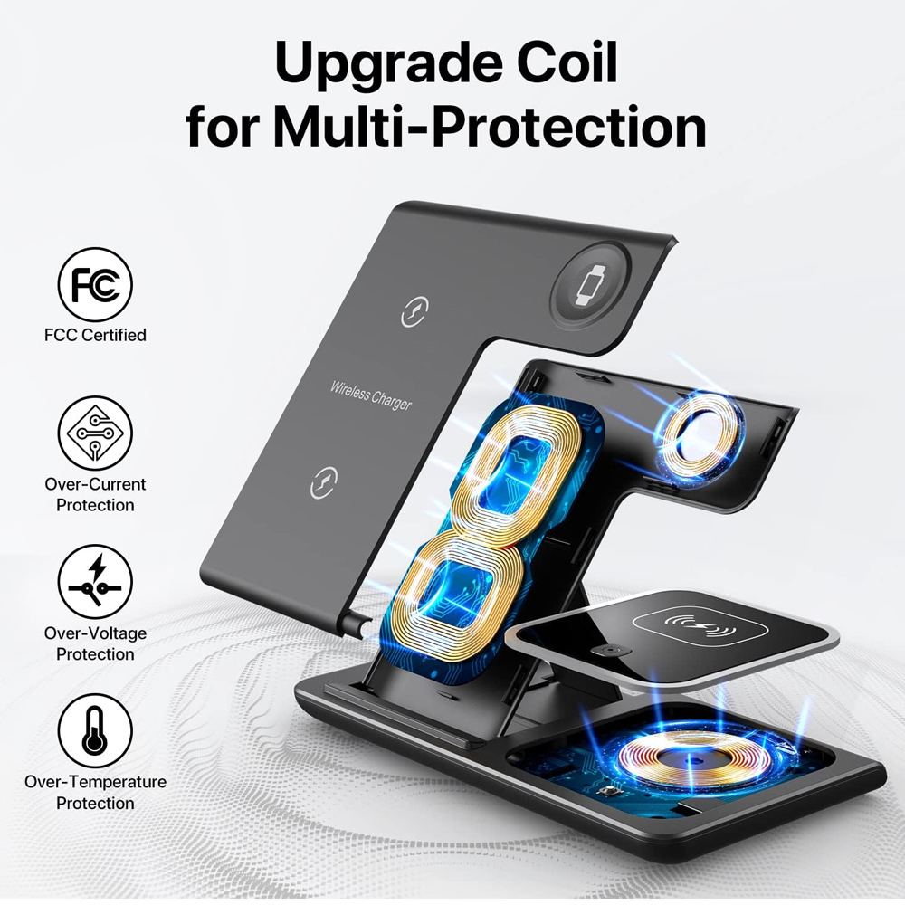 شاحن لاسلكي سريع LED بقوة 15 و - مراجعة Smartwatch Watches Compatible With Iphone وسعره