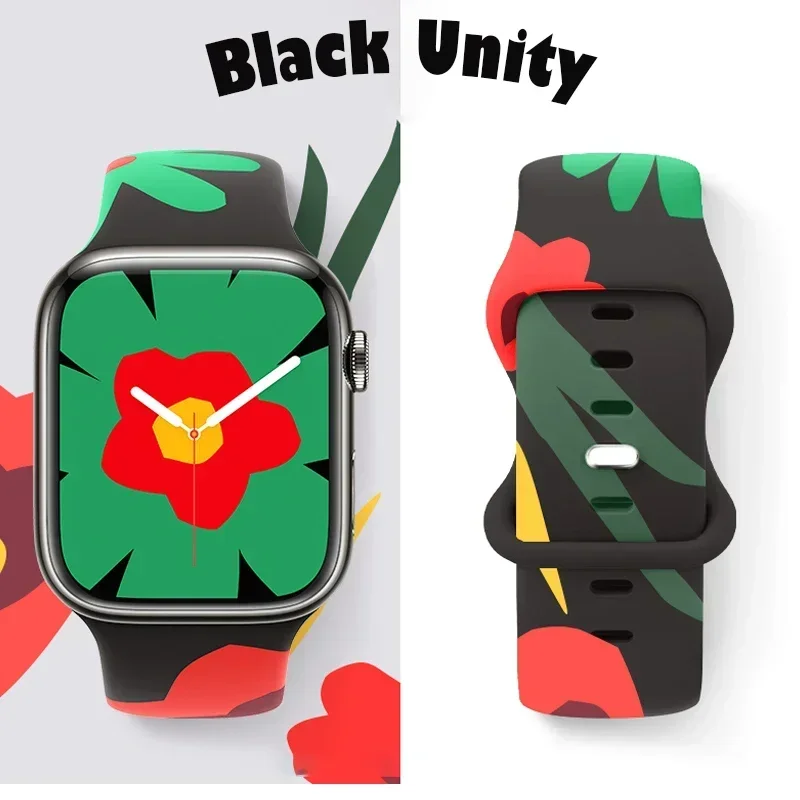 المطبوعة سيليكون الفرقة ل أبل  - مراجعة Smartwatch Iphone Watches For Women وسعره