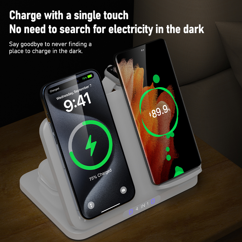 4 في 1 حامل شاحن لاسلكي مزدوج  - مراجعة Smartwatch Watches Compatible With Iphone وسعره