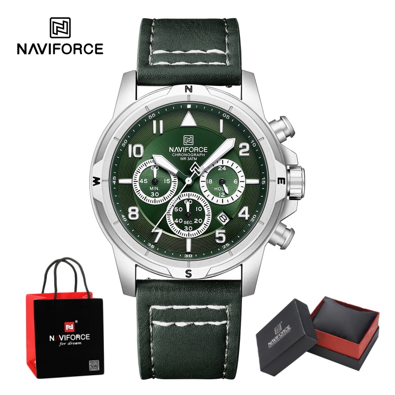 ساعة NAVIFORCE Bussiness للرجا - مراجعة Leather Watch Strap وسعره