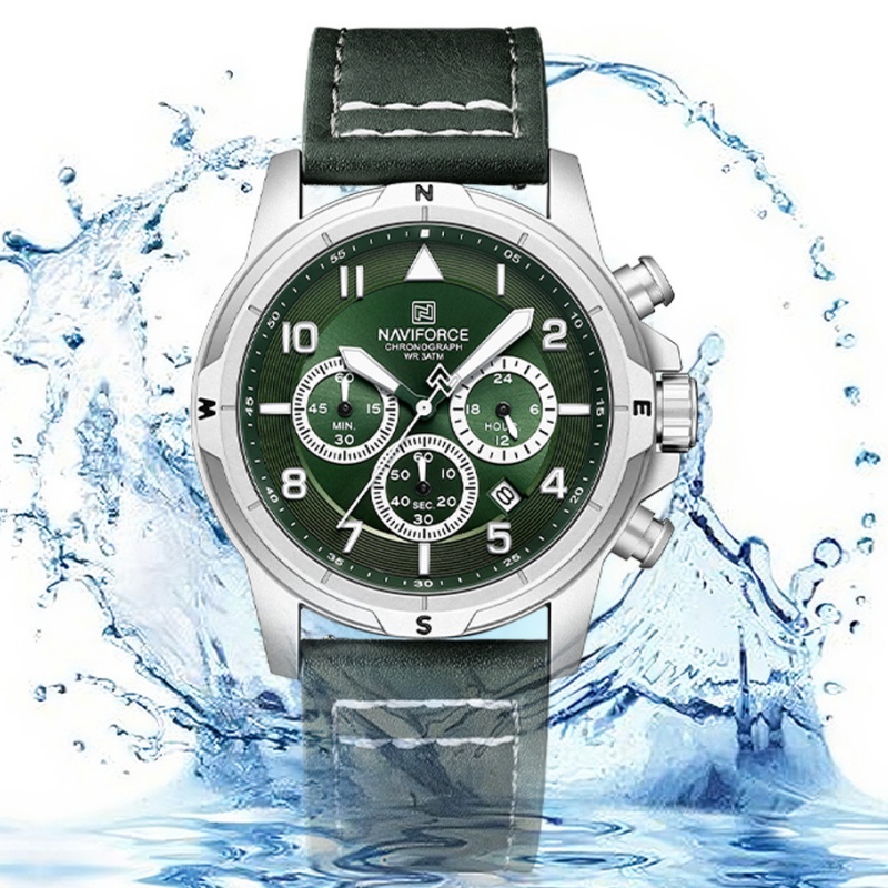 ساعة NAVIFORCE Bussiness للرجا - مراجعة Leather Watch Strap وسعره