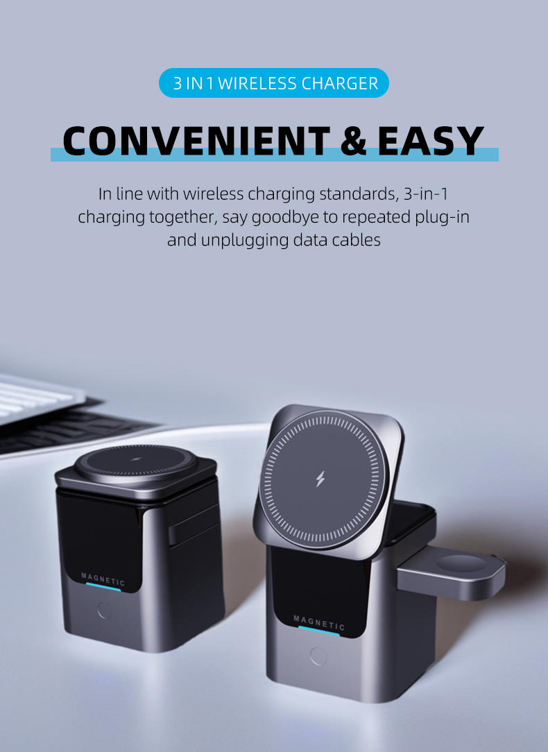 محطة شاحن لاسلكية مغناطيسية 3  - مراجعة Smartwatch Watches Compatible With Iphone وسعره