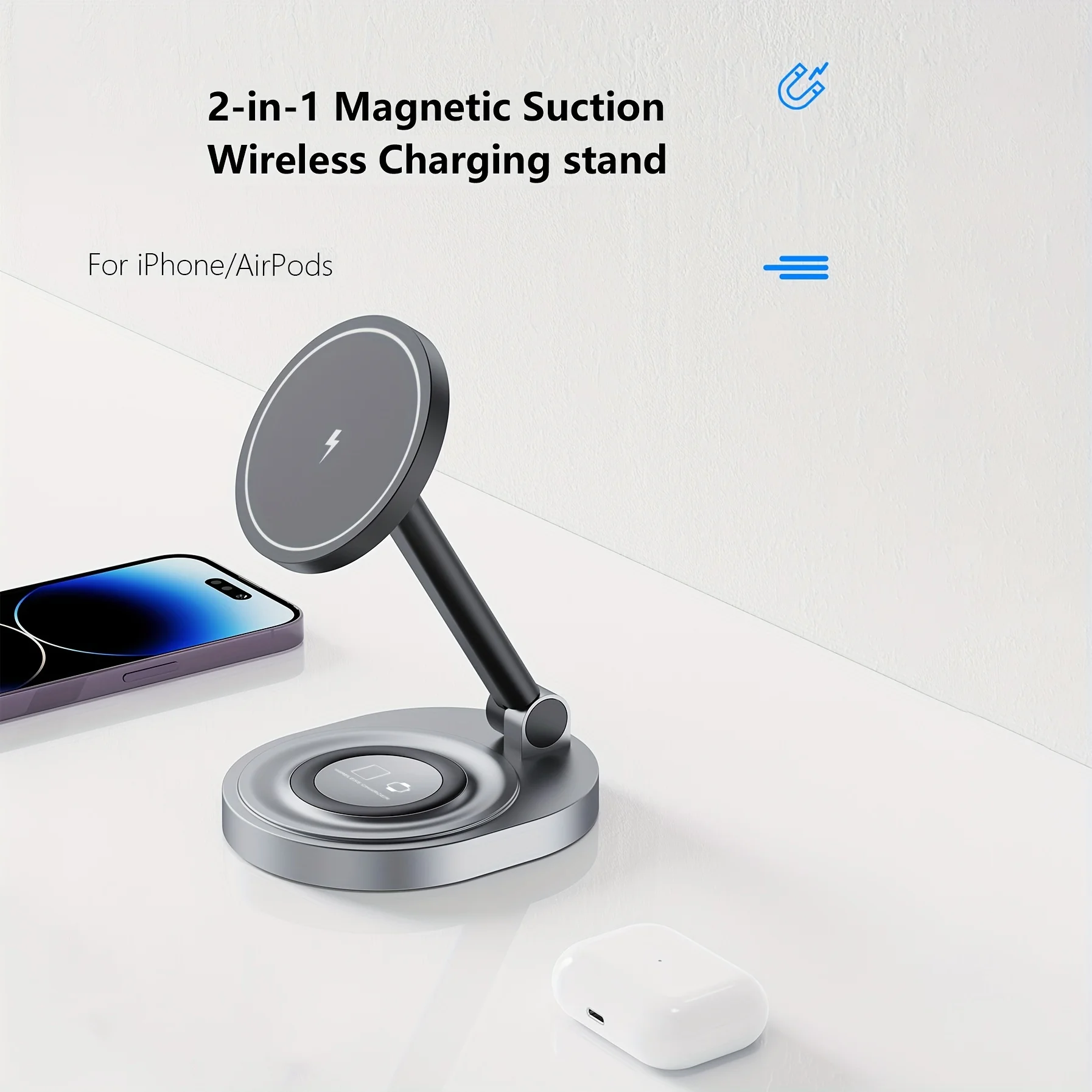 2 في 1 شاحن لاسلكي مغناطيسي حا - مراجعة Smartwatch Watches Compatible With Iphone وسعره