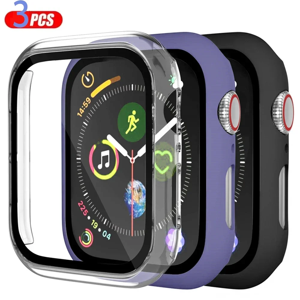 3 حزمة الزجاج + غطاء لساعة أبل - مراجعة Smartwatch Iphone Watches For Women وسعره