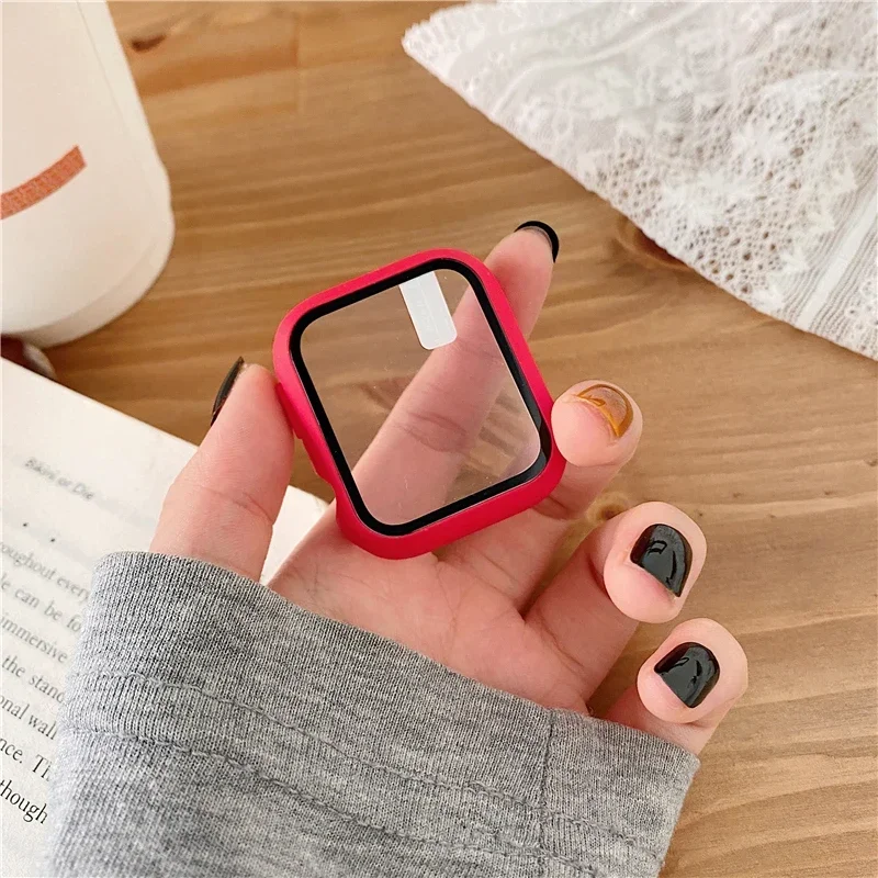 3 حزمة الزجاج + غطاء لساعة أبل - مراجعة Smartwatch Iphone Watches For Women وسعره
