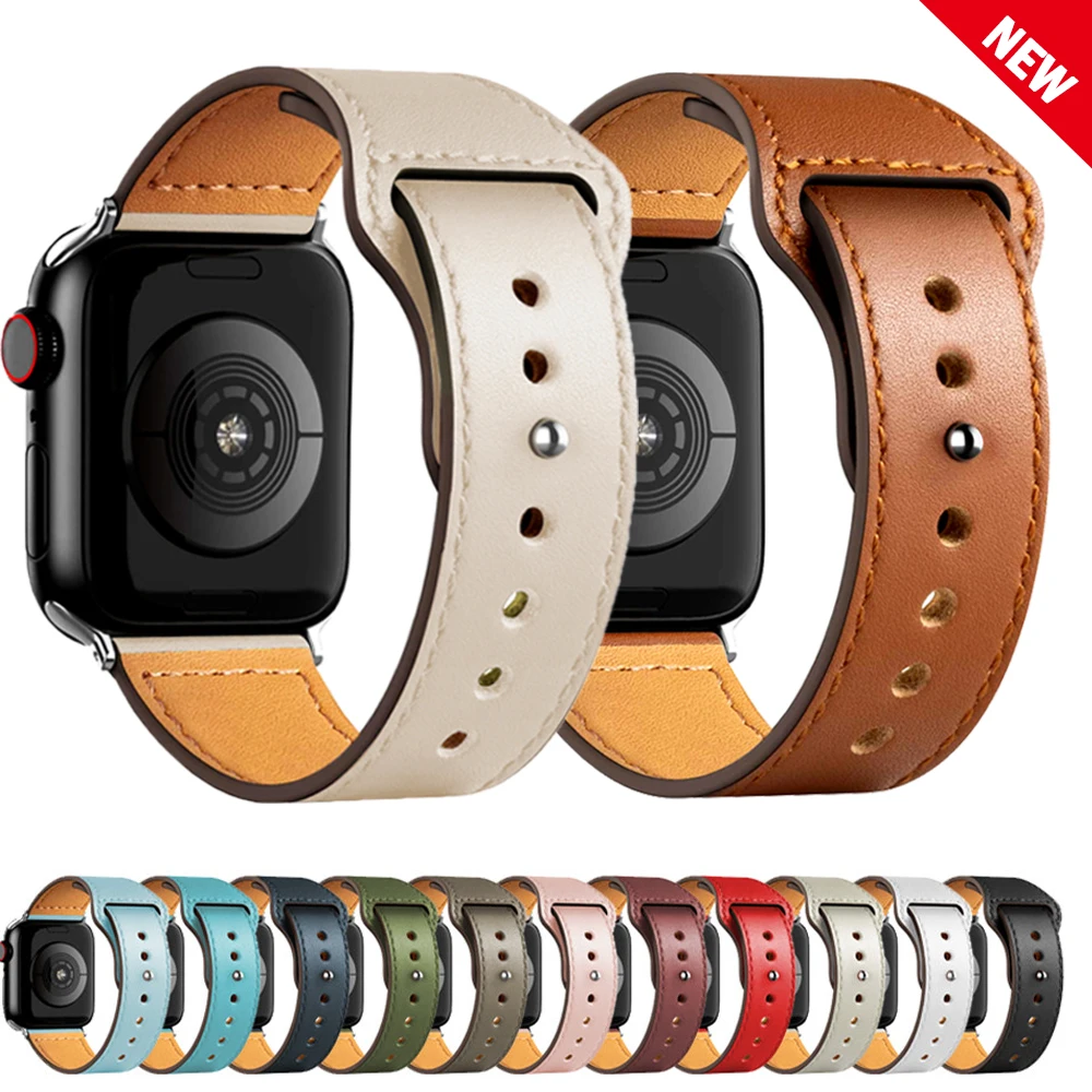 حزام من الجلد لساعة أبل الترا  - مراجعة Smartwatch Iphone Watches For Women وسعره