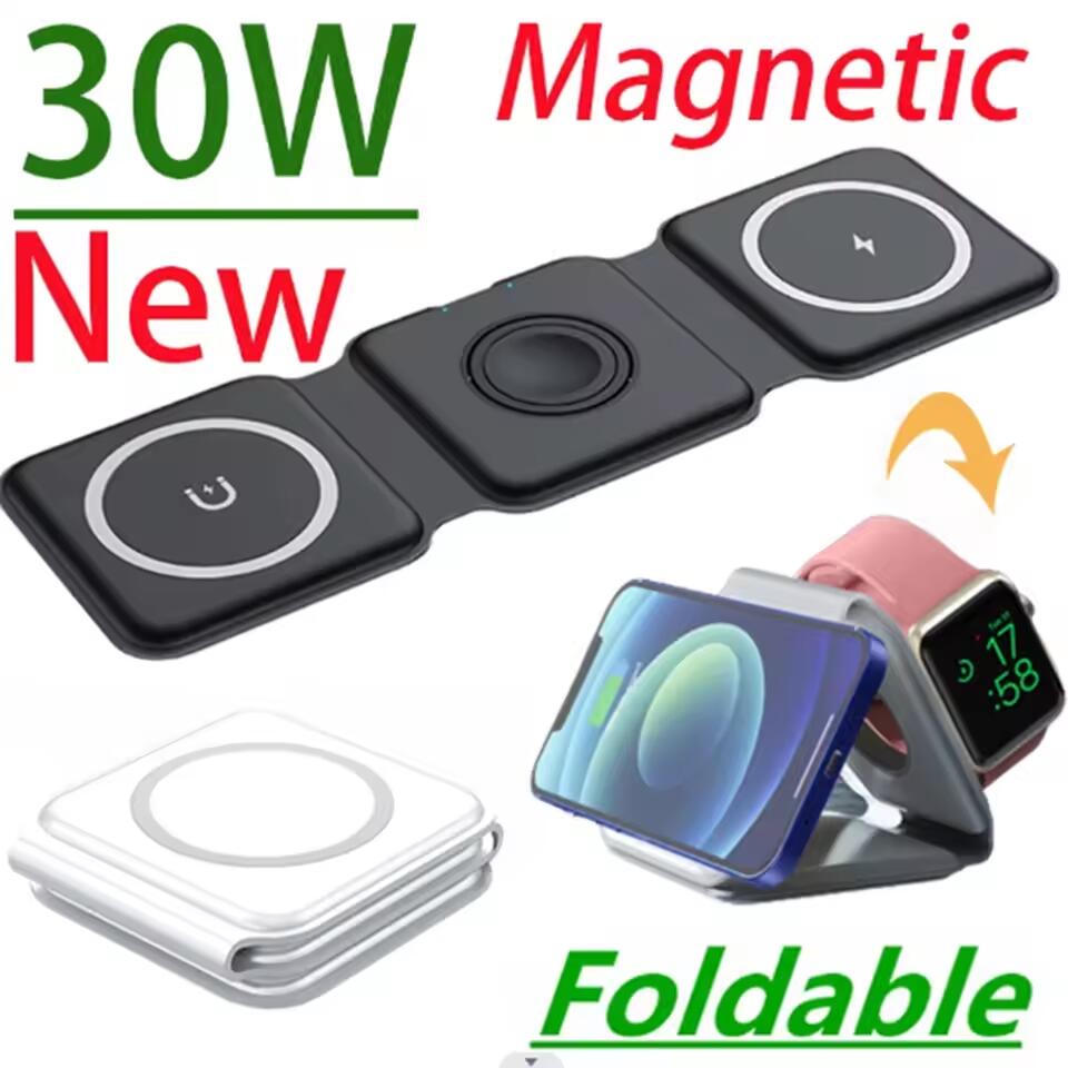شاحن لاسلكي مغناطيسي محمول 3 ف - مراجعة Smartwatch Watches Compatible With Iphone وسعره