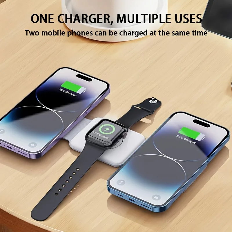 شاحن لاسلكي مغناطيسي محمول 3 ف - مراجعة Smartwatch Watches Compatible With Iphone وسعره